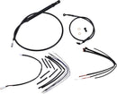 harley-davidson street bob [MARCA BURLY] - Kit completo de cable/línea de manillar de vinilo negro para Ape Hangers-1