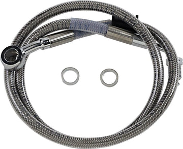 harley-davidson street bob [ESPECIALIDADES DE ARRASTRE] – Línea de freno extendida de acero inoxidable - 0