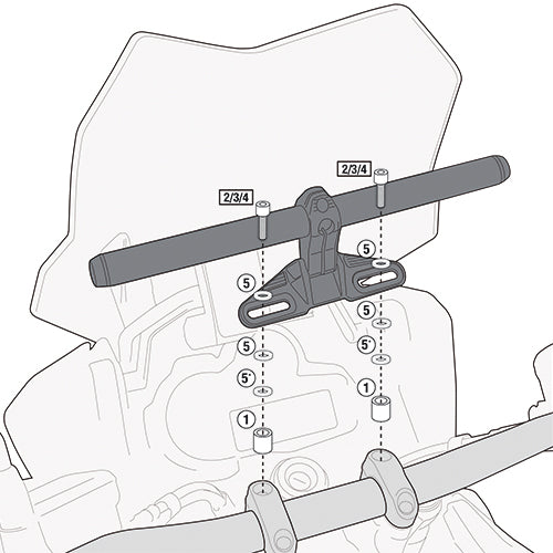 Yamaha MT 10 [GIVI] - Montagekit für Smart Bar oder Smart Mount
