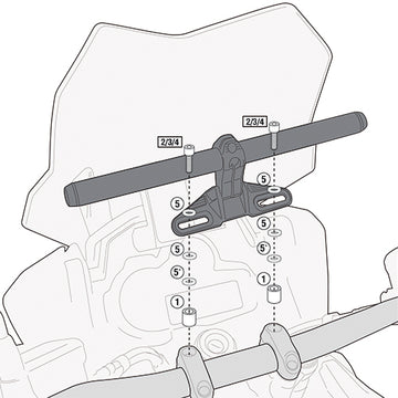Aprilia Shiver 750 / Shiver GT 750 (07 > 12) / ABS [GIVI] - Montagekit für Smart Bar oder Smart Mount