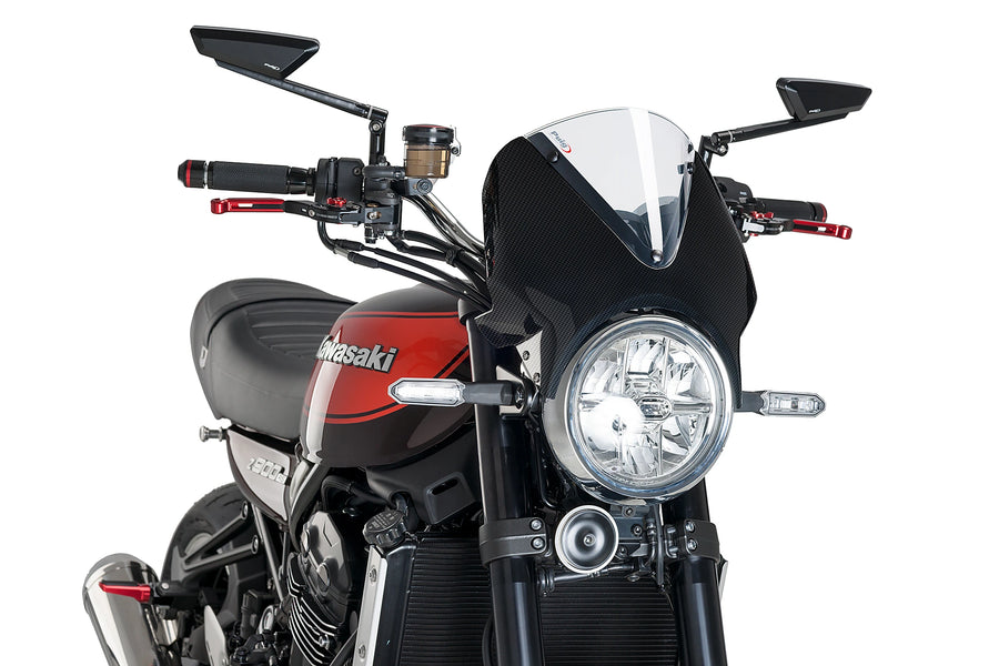 KAWASAKI Z 900 RS SE [2025] - Cúpula PUIG Vision | Aspecto carbono / Transparente | PUIG 024CW