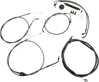 Harley Davidson Flhr [LA CHOPPERS] - Kit de línea de freno/manillar trenzado estándar Midnight