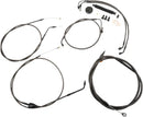 Harley Davidson Flhr [LA CHOPPERS] - Kit de línea de freno/manillar trenzado estándar Midnight