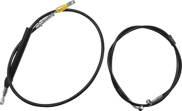 harley-davidson street bob [LA CHOPPERS] - Kit completo de cable de manillar/línea de freno trenzado de vinilo negro