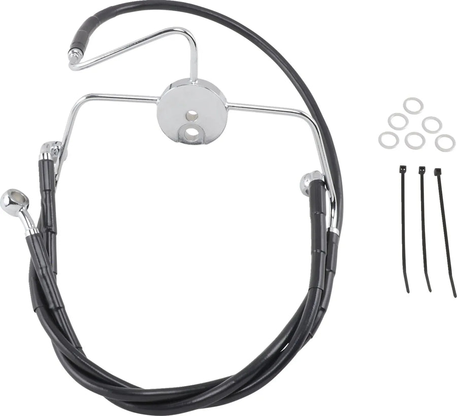 harley davidson flhr [ESPECIALIDADES DE ARRASTRE] - Kit de línea de freno de vinilo negro extendido