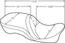 harley davidson touring [ESPECIALIDADES DE ARRASTRE] - Asiento de cuero para 2 personas, compatible con respaldo, touring-7