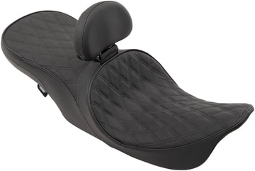 harley davidson touring [ESPECIALIDADES DE ARRASTRE] - Asiento de cuero touring para 2 personas en posición delantera con perfil bajo - 0