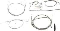 Harley Davidson FLS [LA CHOPPERS] - Kit de línea de freno/cable de manillar cubierto de acero inoxidable estándar