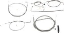 Harley Davidson FLS [LA CHOPPERS] - Kit de línea de freno/cable de manillar cubierto de acero inoxidable estándar