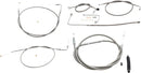 Harley Davidson FLS [LA CHOPPERS] - Kit de línea de freno/cable de manillar cubierto de acero inoxidable estándar