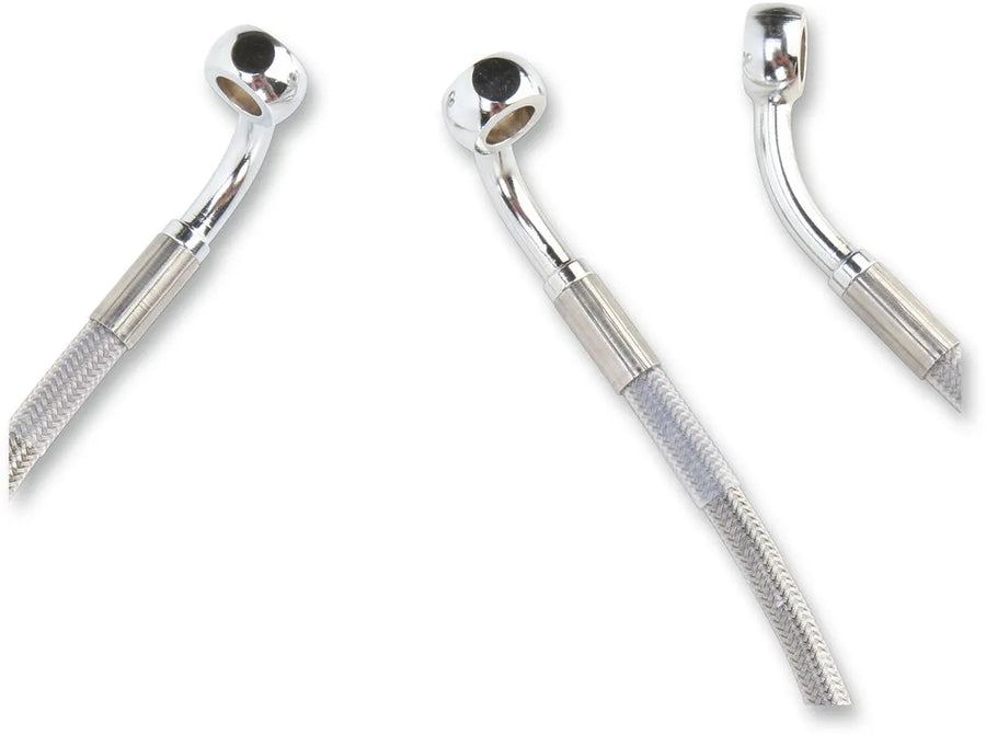 harley davidson flhri [DRAG SPECIALTIES] - Kit de latiguillos de freno de acero inoxidable en versión extendida