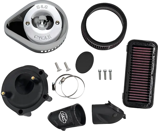 Indian PURSUIT 108 Dark Horse Premium [2024-2026] - Stealth Luftfilter-Kit mit Abdeckung – Oberfläche: Silber – Bild 2