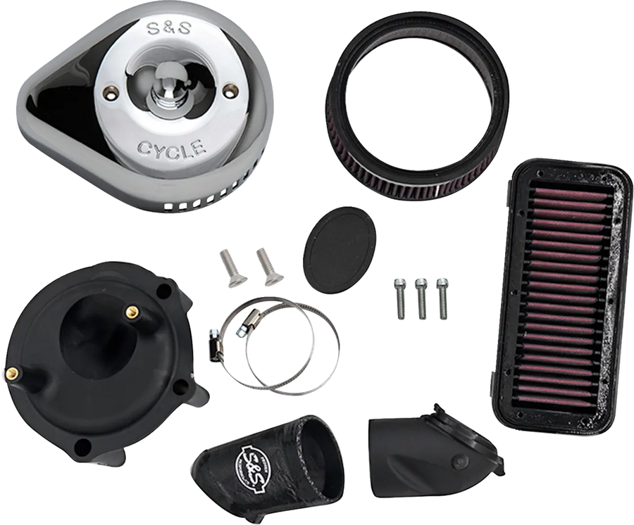 Indian CHALLENGER 108 Limited [2025-2026] - Stealth Luftfilter-Kit mit Abdeckung – Oberfläche: Silber – Bild 1