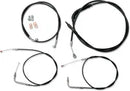 Harley Davidson Fxst [LA CHOPPERS] - Kit de cable de manillar/línea de freno de vinilo negro estándar