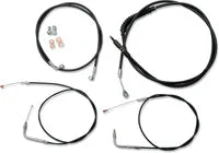 Harley Davidson Fxst [LA CHOPPERS] - Kit de cable de manillar/línea de freno de vinilo negro estándar