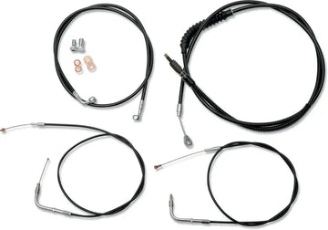 Harley Davidson Fxst [LA CHOPPERS] - Kit de cable de manillar/línea de freno de vinilo negro estándar
