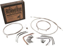 harley davidson fxsb [MARCA BURLY] - Kit completo de cable de manillar/línea de freno trenzado de acero inoxidable-2