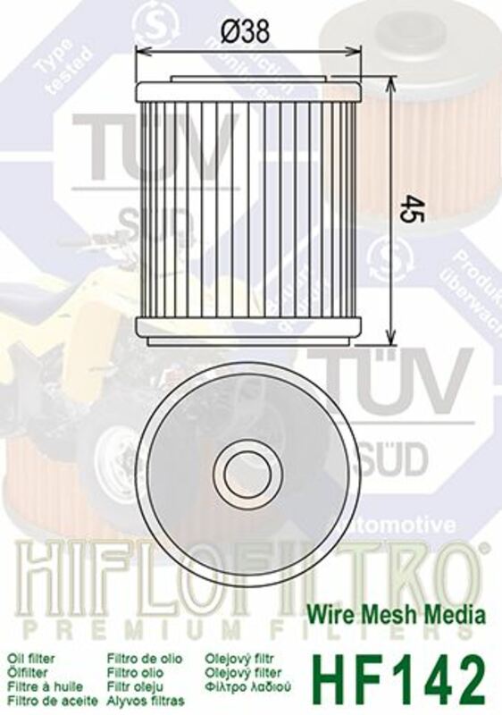 Yamaha YFM 350 Warrior [Hiflofiltro] - Filtro de aceite