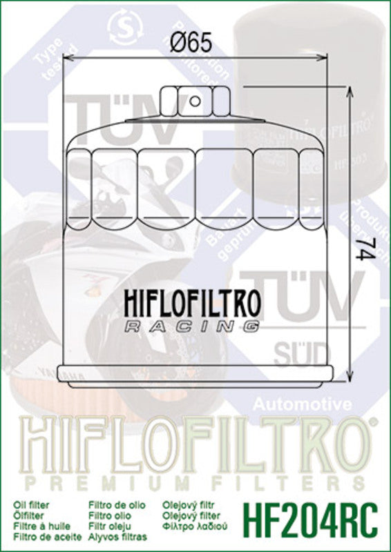 Triumph Speed ​​Triple 1050 [Hiflofiltro] - Filtro de aceite