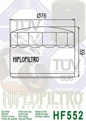 Moto Guzzi 850-T3 California [HIFLOFILTRO] - Vista detallada filtro de aceite