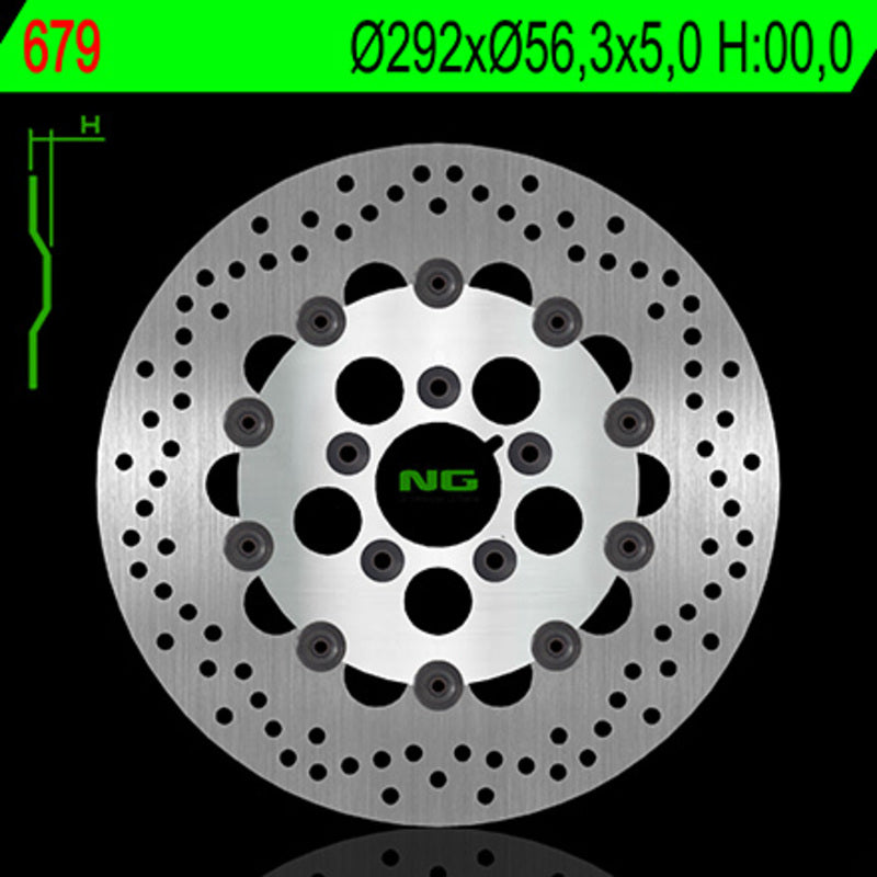 Harley Davidson Flstc [NG BRAKE DISC] - disco de freno flotante redondo