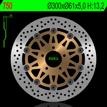 Kawasaki Zr [NG BRAKE DISC] - disco de freno flotante redondo