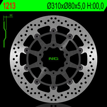 Kawasaki Zzr 1400 [NG BRAKE DISC] - disco de freno flotante redondo