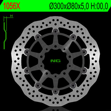 Kawasaki Er 6 F [NG BRAKE DISC] - Disco de freno flotante Wave