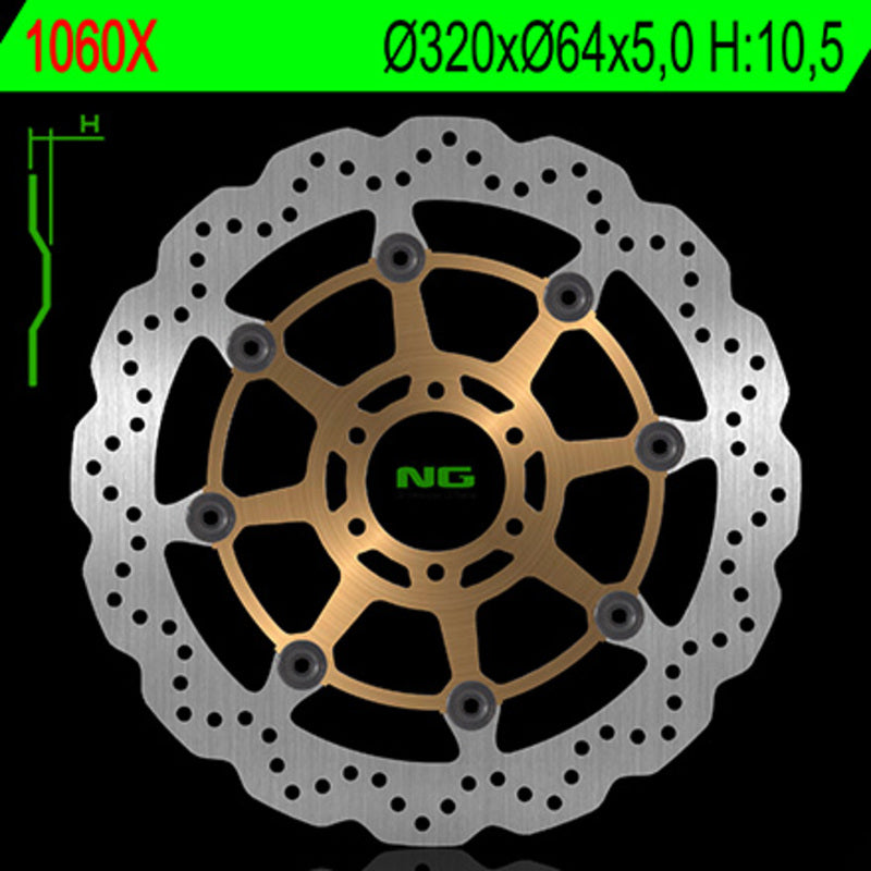 Aprilia Shiver 750 [NG BRAKE DISC] - Disco de freno flotante Wave