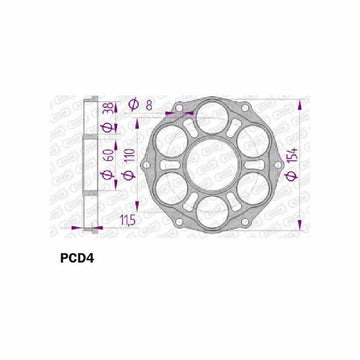 Ducati Monster 1200 [AFAM] - tapa de piñón - tipo 51804/51803 - 0