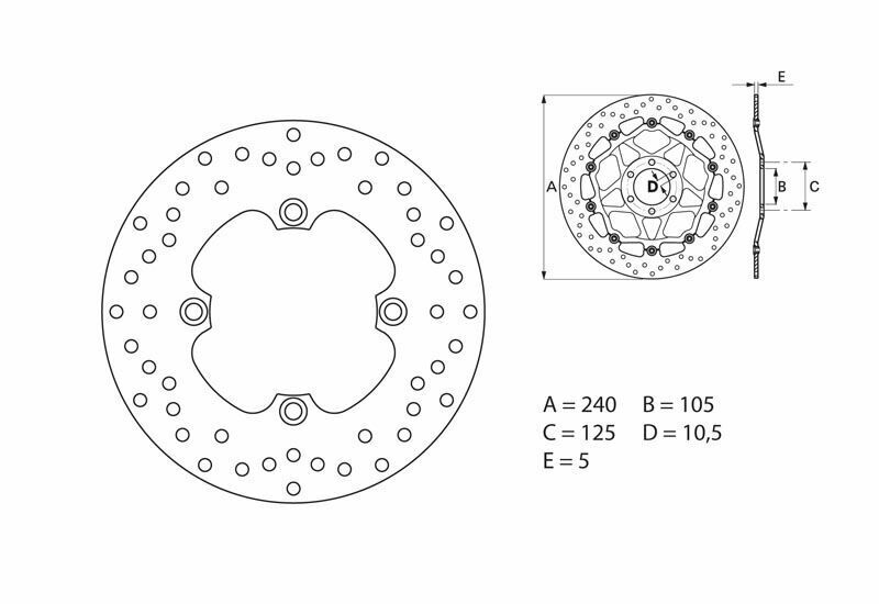 Honda Cb 900 Hornet [BREMBO] - Disco de freno rígido redondo Serie Oro