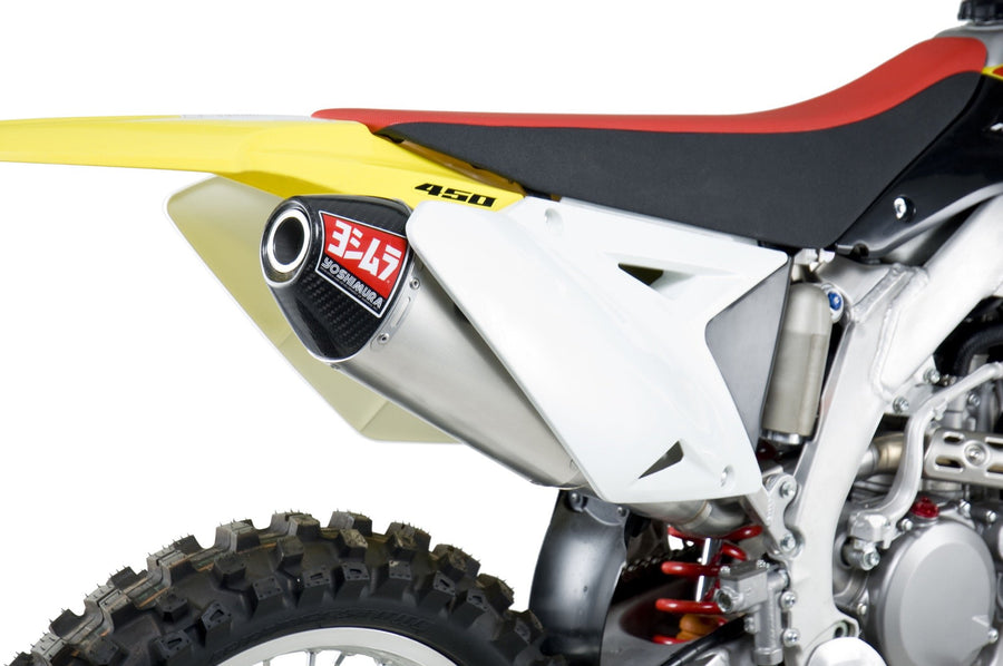 SUZUKI RM Z 450 [2008-2017] - Recambio Silenciador Yoshimura USA RS4 tapa acero inoxidable/aluminio carbono Suzuki RM-Z450
