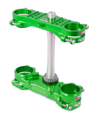 Kawasaki Kx 250 [XTRIG] - Abrazadera triple ROCS Tech abrazadera triple verde 23 mm offset