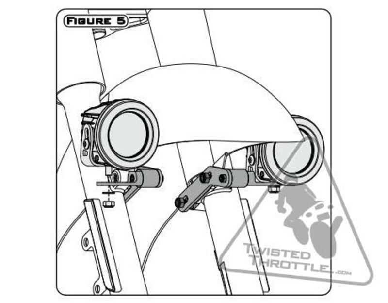 Harley Davidson Fltruse [DENALI] - Soporte iluminación guardabarros Harley Davidson