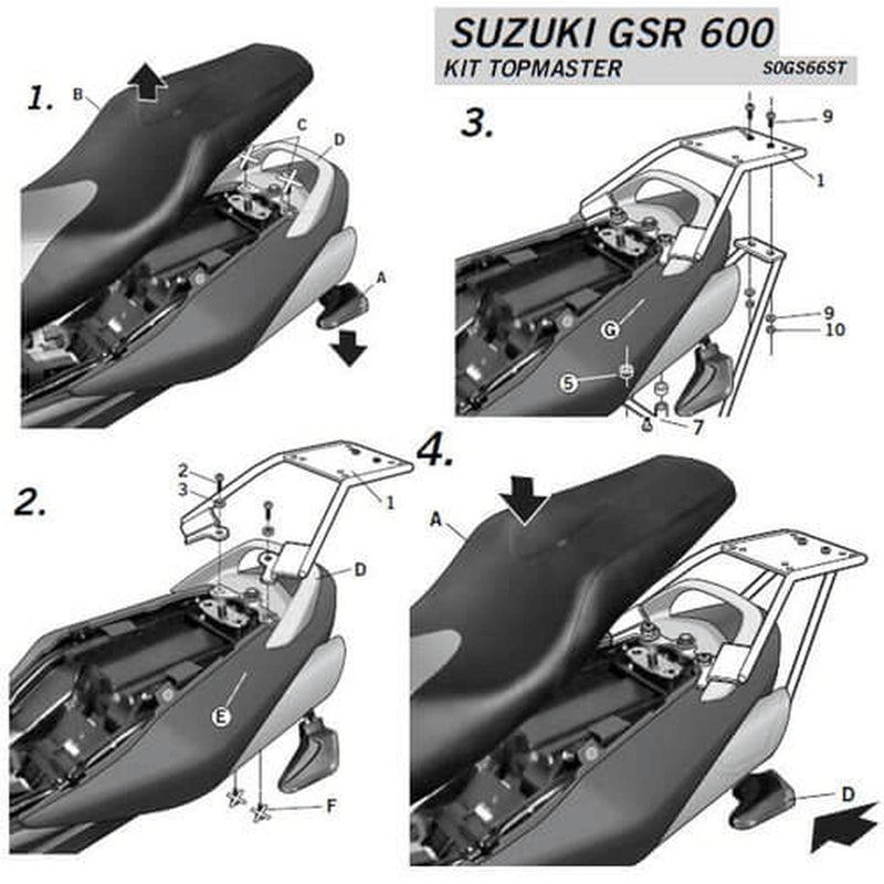 Suzuki Gsr 600 [SHAD] - Kit de montaje Top Master - Suzuki