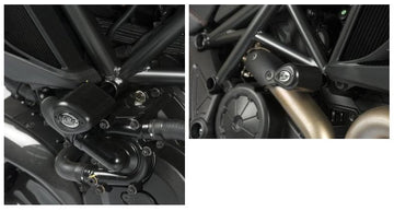 Ducati Diavel 1200 Strada [2013-2014] - Aero-Crash-Protektoren Schwarz Ducati Diavel