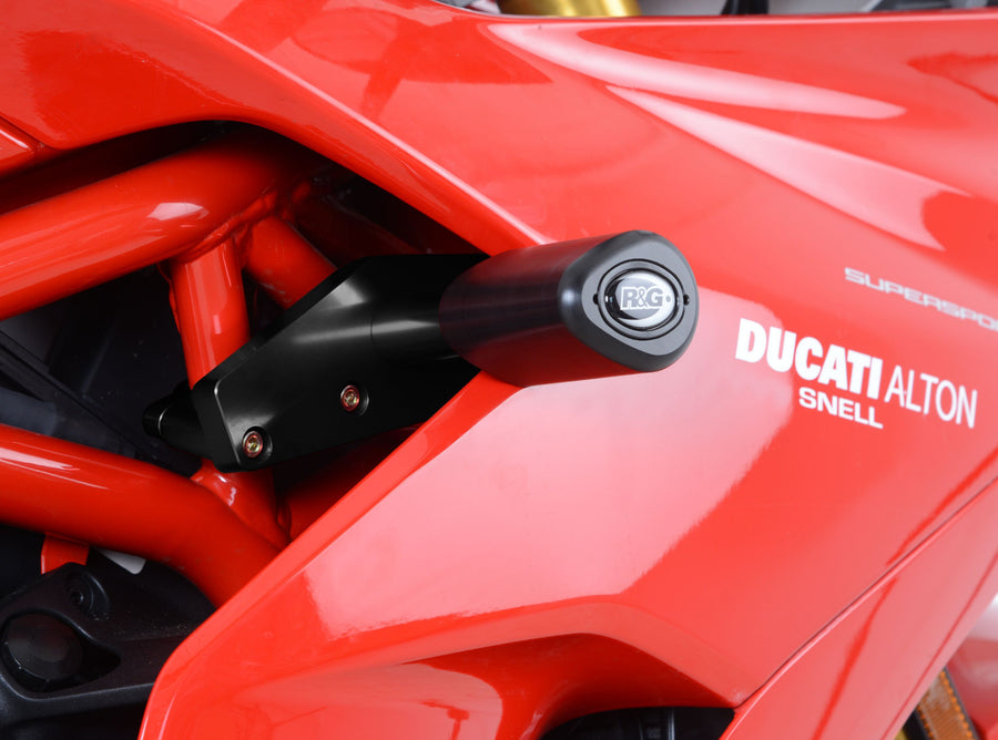 Ducati SuperSport S [2017-2024] - Aero Sturzpads schwarz mit Bohrungsblende Ducati Supersport