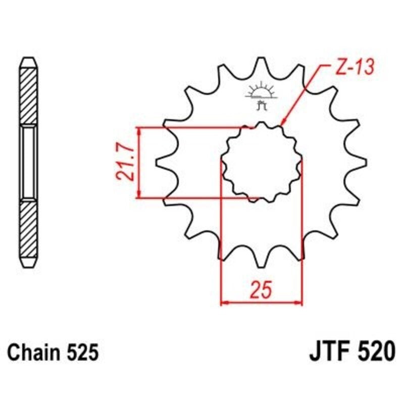 Triumph Tiger 800 XR TIG800 [Sprockets JT] - Sprocket frontal ruidoso