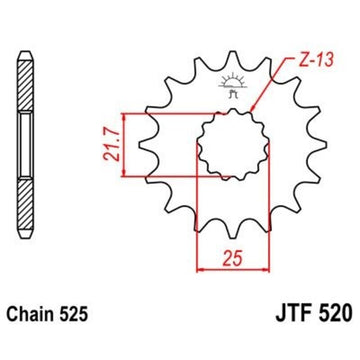 Triumph Tiger 800 XR TIG800 [Sprockets JT] - Sprocket frontal ruidoso