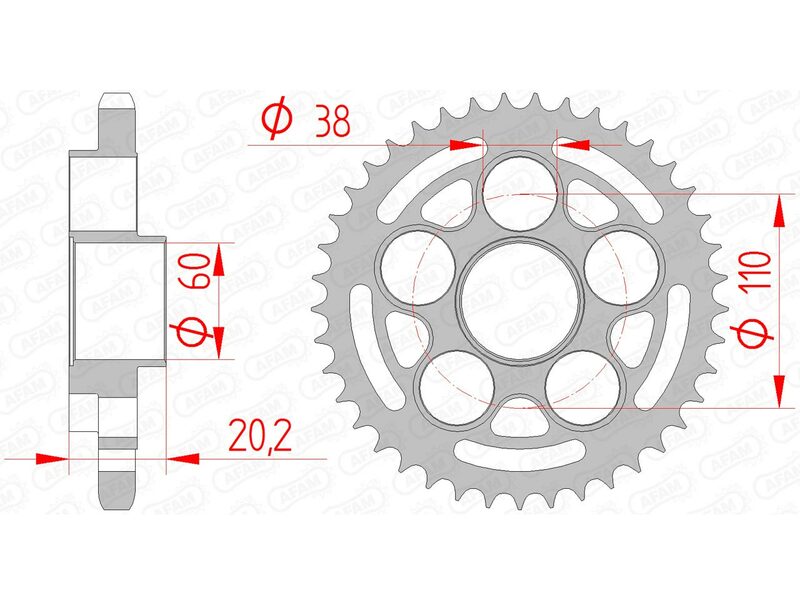 Hypermotard 939 [AFAM] - Piñón de acero estándar - 525
