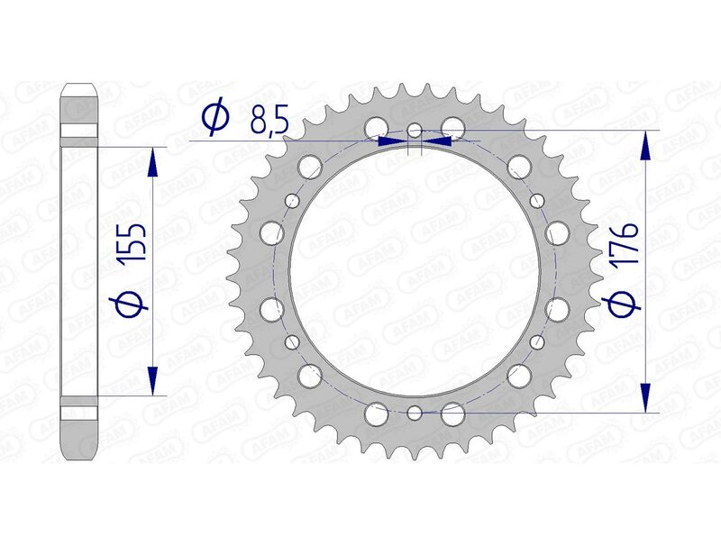Triumph Sprint 955 [AFAM] - Piñón aluminio estándar - 530