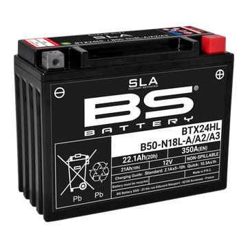 Honda Gl 1200 [BATERÍA BS] - Batería SLA sin mantenimiento activada de fábrica - BTX24HL/B50-N18L-A/A2/A3
