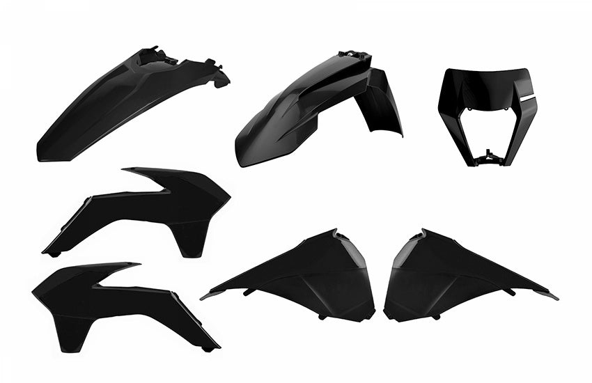 KTM 300 EXC SIX Days [2014-2016] - Enduro Restyling Plastik-Kit Schwarz KTM EXC