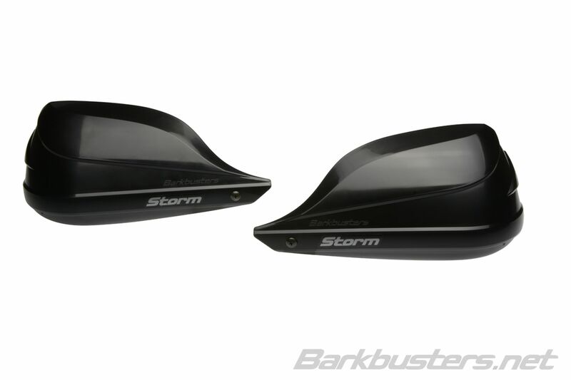 Suzuki GSX 800 S [BARKBUSTERS] - Juego de guardamanos Storm con abrazadera de un solo punto - Extremo de manillar negro