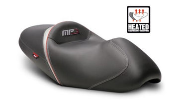 [SHAD] - Asiento confort negro/gris/costuras azules - Piaggio