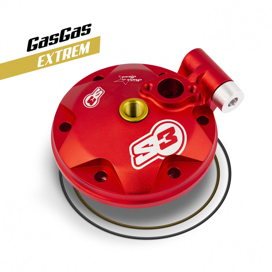 GasGas EC 250 E Racing [2017] - Extreme Enduro Zylinderkopf & Einsatz-Kit Niedrige Kompression Rot Gas