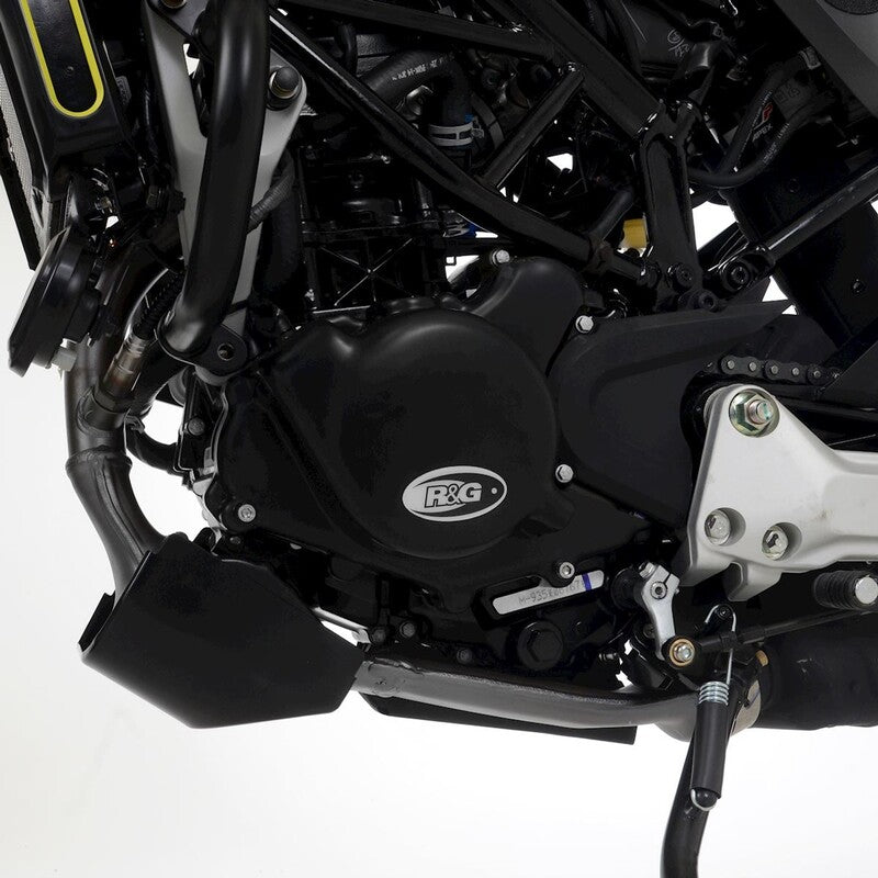 Ktm RC 125 ABS [2022-2026] - Protector Tapa Cárter Izquierdo (Encendido) Race Series - Negro Husqvarna Svartpilen 125