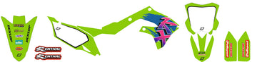 Kawasaki KX 125 (KX 125 M) [2003-2008] - Kit Gráficos Retro - Kawasaki KX125/250