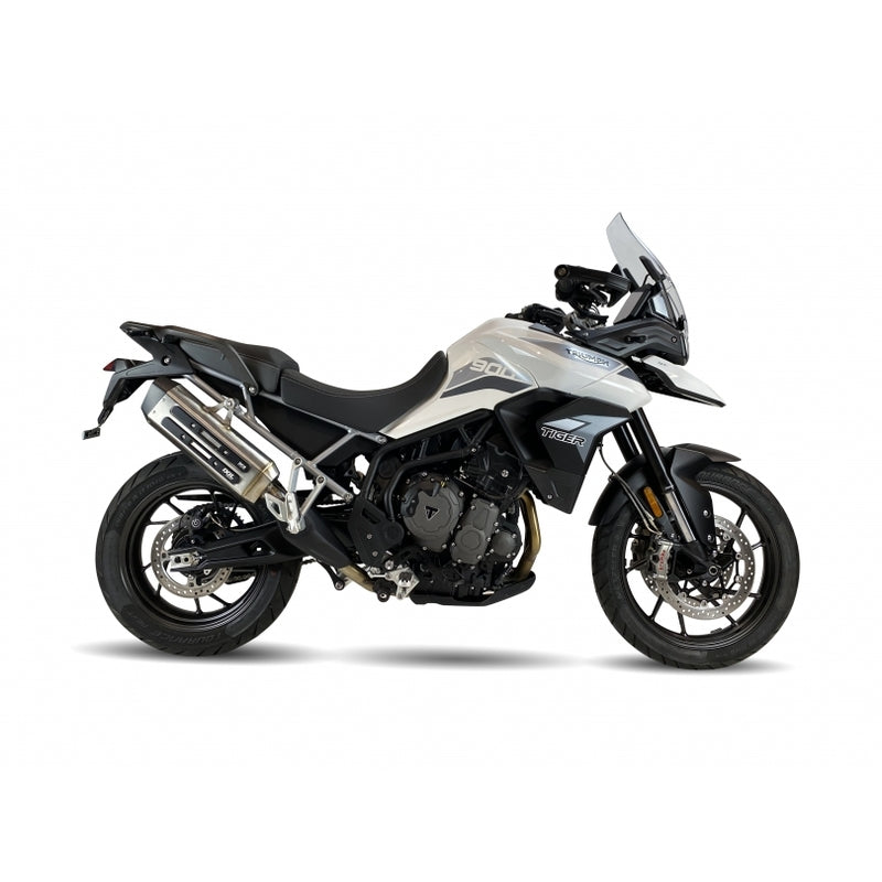 Triumph Tiger 900 Rally [IXIL] - Silenciador MXT acero inoxidable / tapa negra - Triumph Tiger 900/GT/Rally - ET4066SS