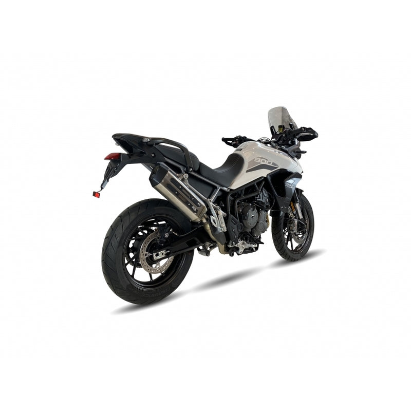 Triumph Tiger 900 Rally Pro [IXIL] - Silenciador MXT acero inoxidable / tapa negra - Triumph Tiger 900/GT/Rally - ET4066SS